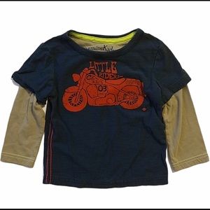 Oshkosh Navy & Red Long sleeve T Shirt Shirt 2T